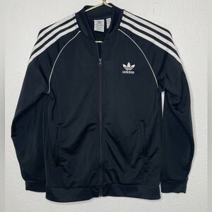Adidas jacket youth sz 13/14 black white